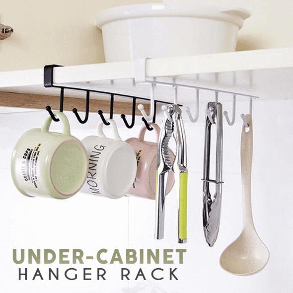 Under Cabinet Hanging Rack (6 Hooks) – WikiHome