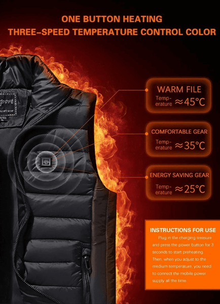 USB Powered Heated Vest